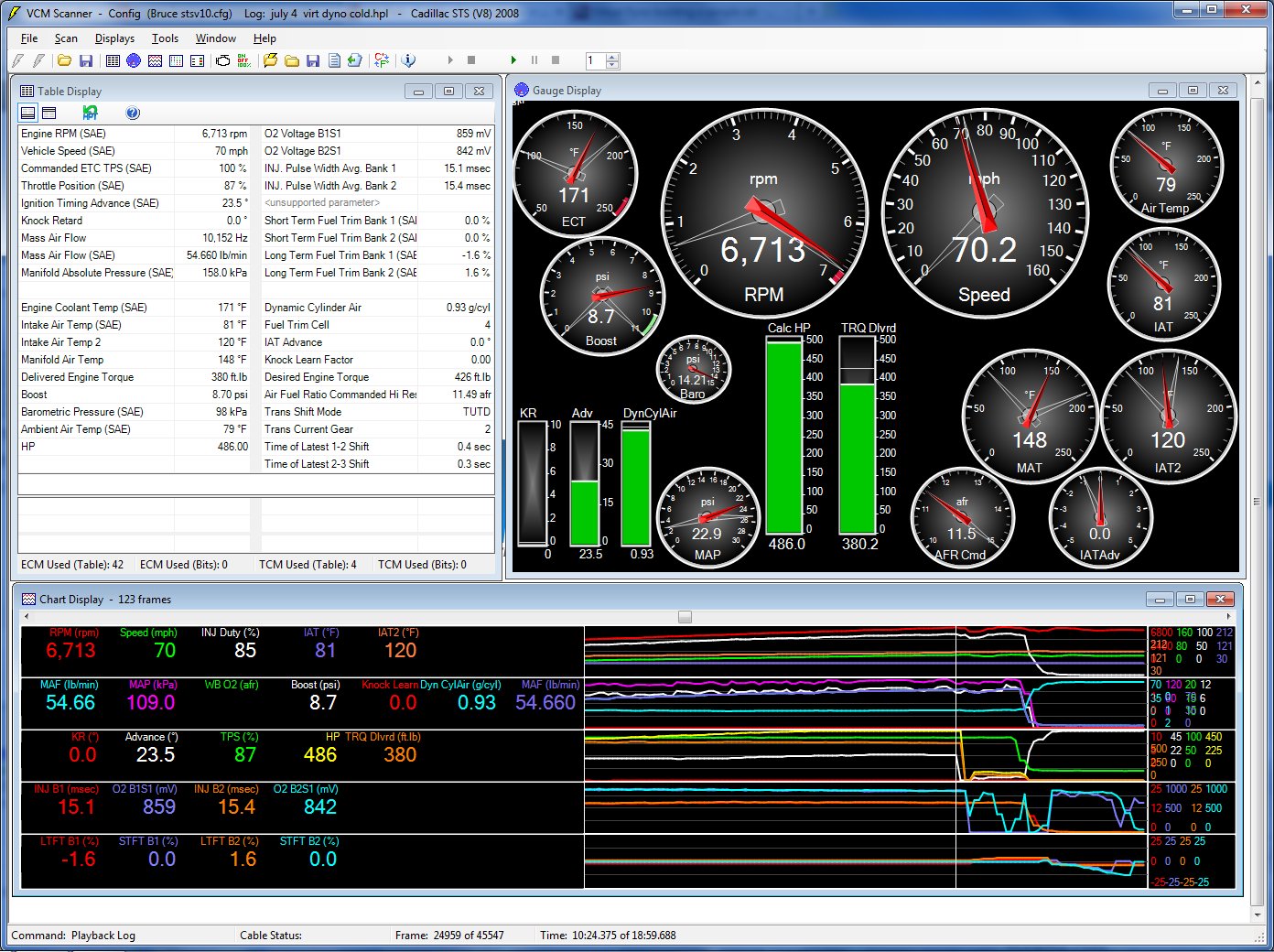 Virtual Dyno building a sample set CaddyInfo Cadillac Conversations